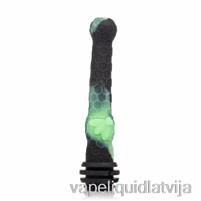 Stratus Medus Dipper Silikona Dab Salmu Melns / Uv Gļotas (melns / Uv Zaļš) Vape šķidrums